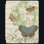Butterflies on Sheet Music with Floral Design iPad Smart Cover<br><div class="desc">A green floral design and sheet music serves as the background to a trio of butterflies in this piece by Vision Studio. The French word for butterfly, papillon, is emblazoned at the bottom of the piece as well. If you have a strong love of butterflies, nature, or just like surrounding...</div>
