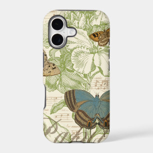 Butterflies on Sheet Music with Floral Design iPhone 17 Case