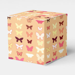 Butterflies, orange, yellow and coral favor boxes