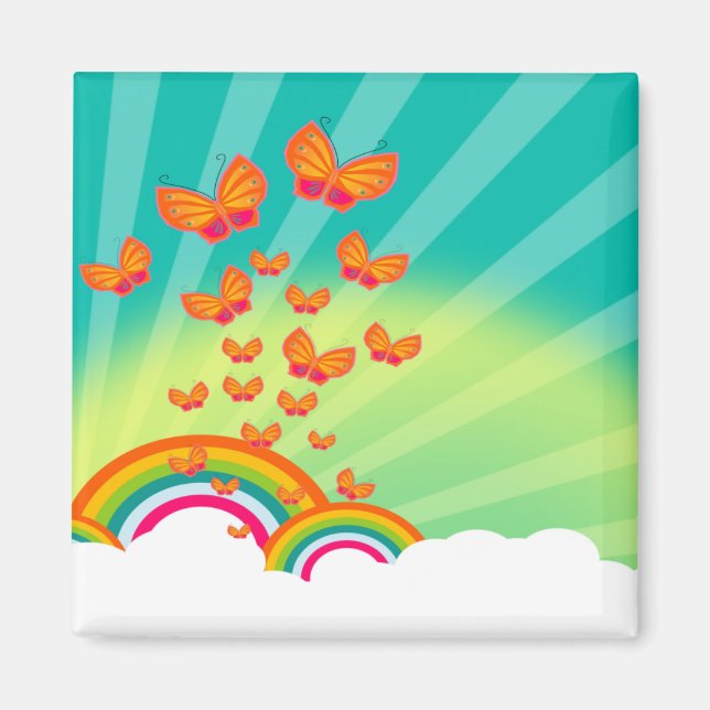 Butterflies Over The Rainbows Magnet (Front)