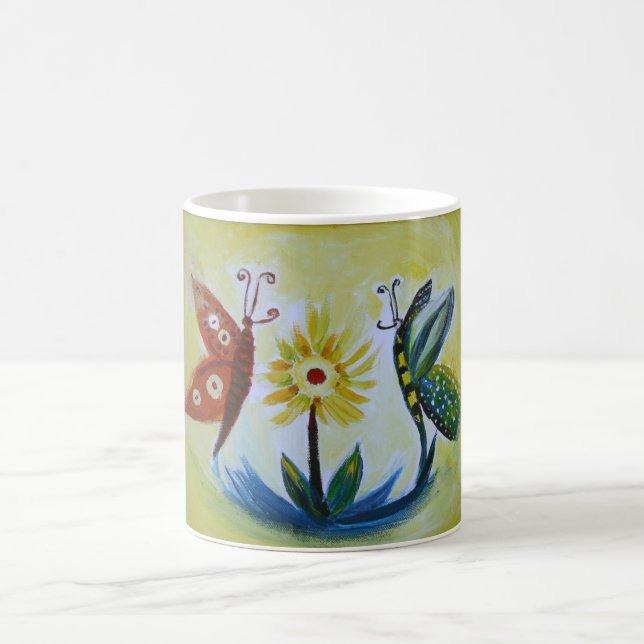Butterflies Painting  325 ml  Classic White Mug (Center)