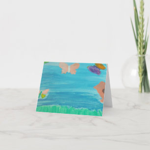Butterflies Painting Blank Note Card