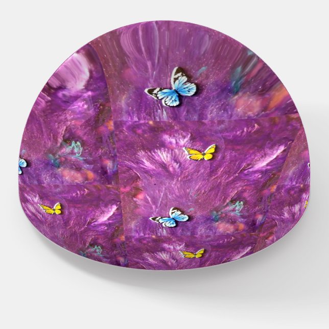 Butterflies Paperweight (Angled)