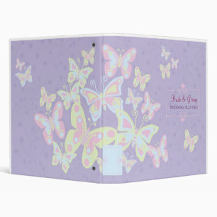 Butterflies (Pastel Burst) Wedding Planner 3 Ring Binder