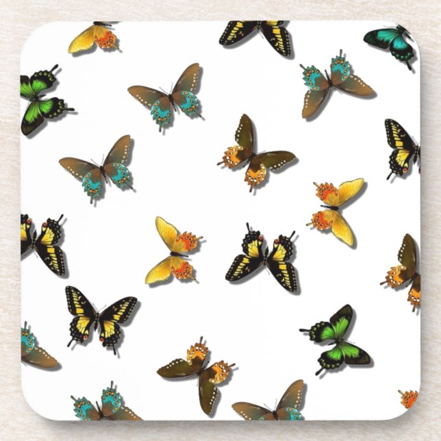 Butterflies Pattern Coaster (Front)