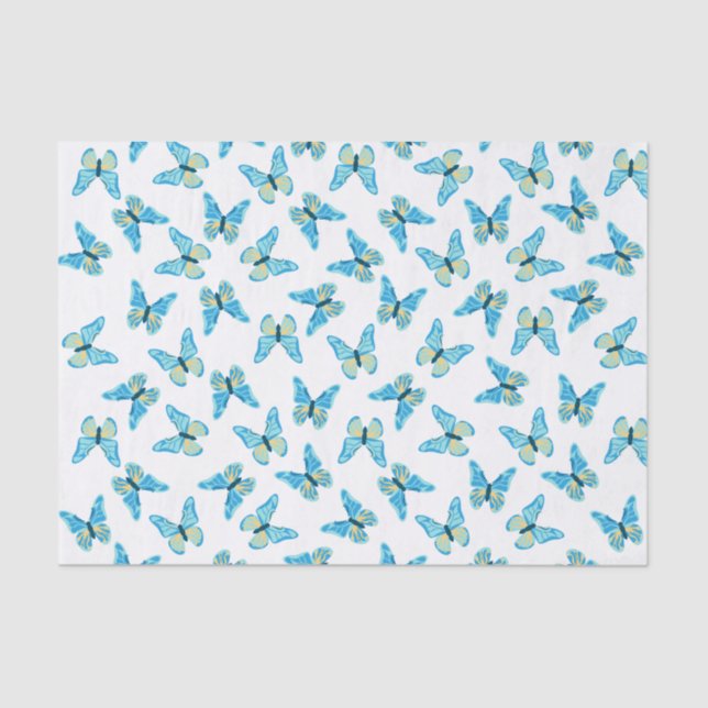 Butterflies Pattern Custom Colors Graphic Tissue Paper (Front)