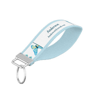Butterflies Pattern Custom Colors Graphic Wrist Keychain