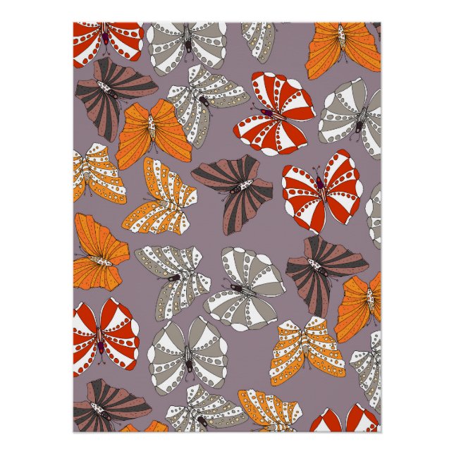 Butterflies Pattern Poster (Front)