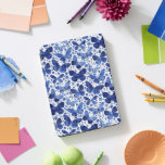 Butterflies Pattern Watercolor Blue<br><div class="desc">Indigo blue and white watercolor butterfly painting.  Original art by Nic Squirrell.</div>