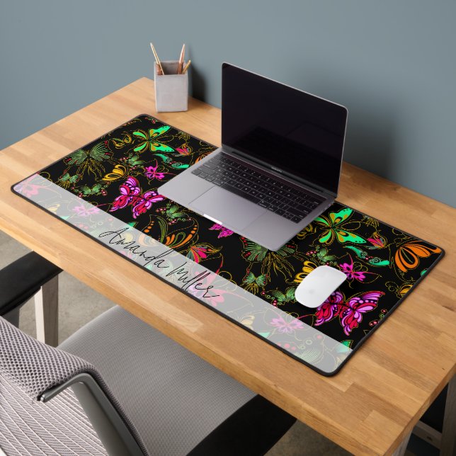 Butterflies personalized desk mat (Office 2)