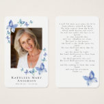 Butterflies Photo Funeral Memorial Prayer Card Butterflies Photo Funeral Memorial Prayer Card