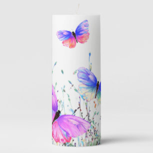 Butterflies Pillar Candle