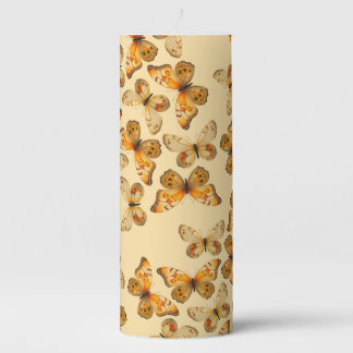 butterflies pillar candle