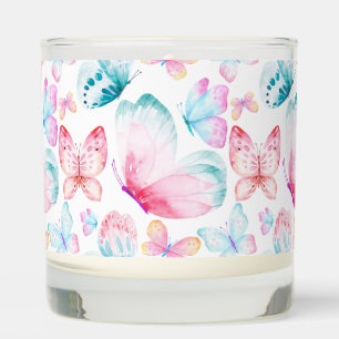 Butterflies  Pillar Candle