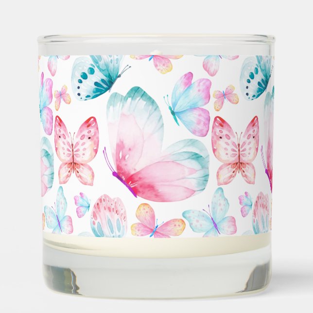 Butterflies  Pillar Candle (Front)