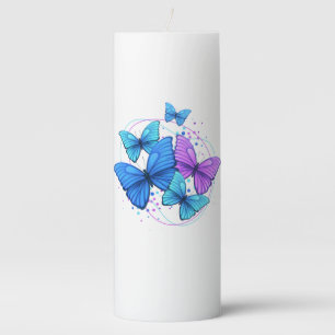 Butterflies Pillar Candle Home Decor Candle