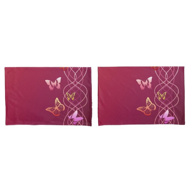Butterflies Pillow Case (Front-Set)