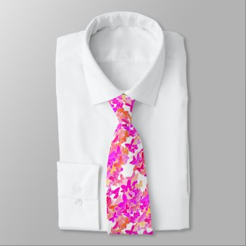 Butterflies  Pink  Fuchsia And Coral Neck Tie by Floridity at Zazzle