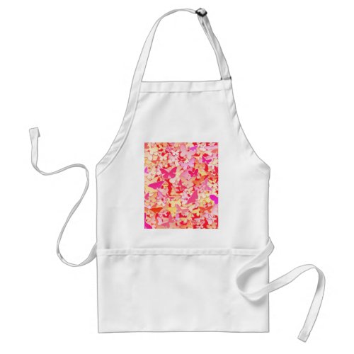 Butterflies pink peach coral adult apron