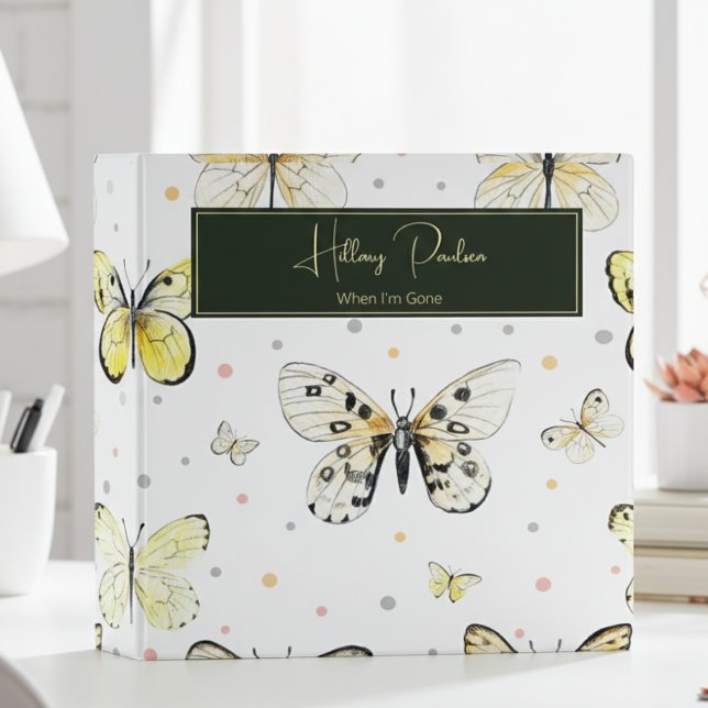 Butterflies & Polka Dots End of Life Planner 3 Ring Binder (Butterflies & Polka Dots End of Life Planner 3 Ring Binder)
