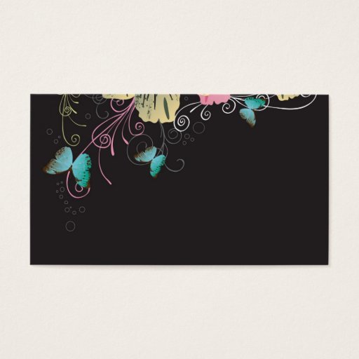 Customizable Butterflies Profile Card Business Card Template