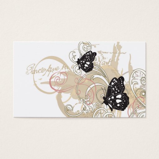 Customizable Butterflies Profile Card Business Card Template