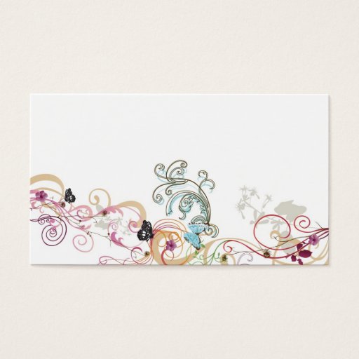 Customizable Butterflies Profile Card Business Card Templates
