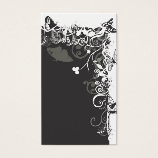 Customizable Butterflies Profile Card Business Card Template