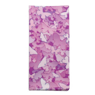 Butterflies, purple, lavender, pink cloth napkin