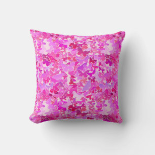 Butterflies, purple, lavender, pink throw pillow
