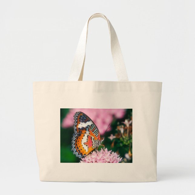 butterflies red lacewing butterfly large tote bag (Front)