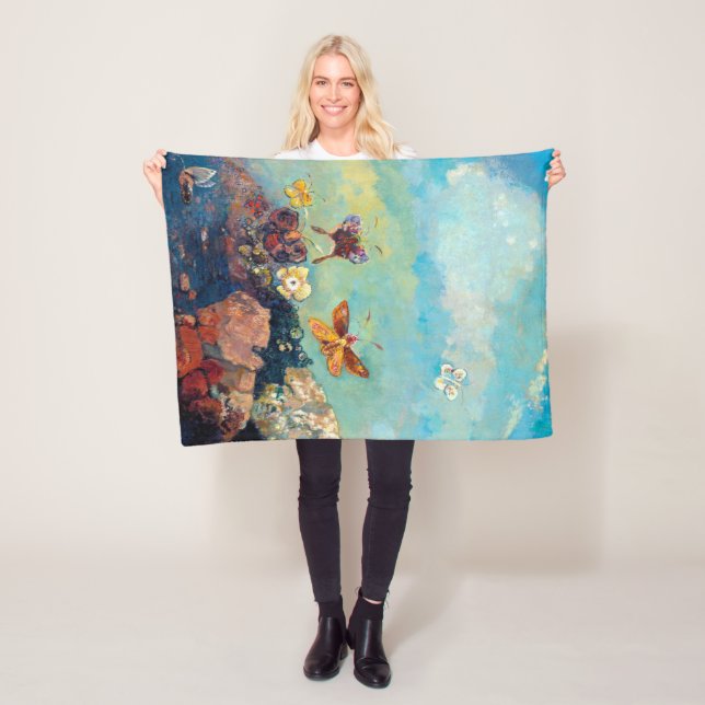 Butterflies, Redon Fleece Blanket (In Situ)