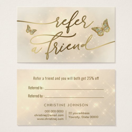 butterflies  referral card