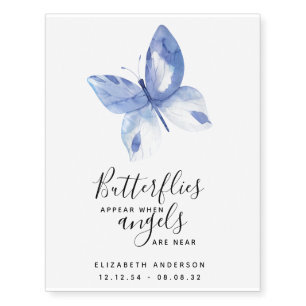 Butterflies Remembrance Memorial Tribute Temporary Tattoos