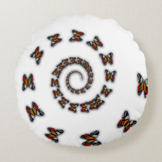Butterflies round pillow