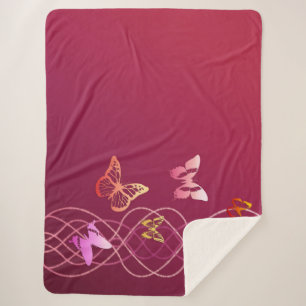 Butterflies Sherpa Blanket