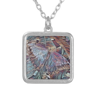 BUTTERFLIES  SILVER PLATED NECKLACE