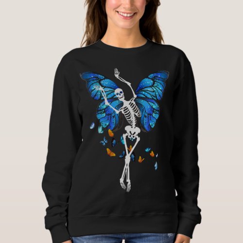 butterflies Skeleton Fairy Gothic womens girls H Sweatshirt