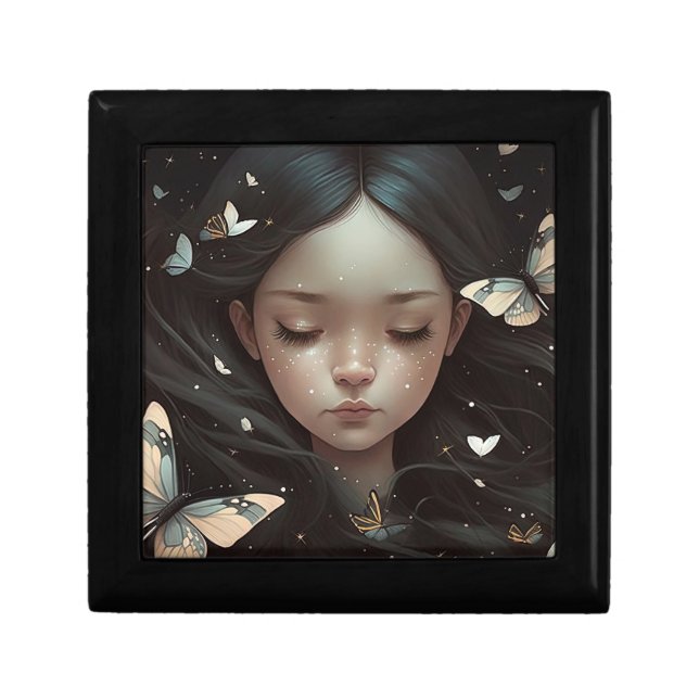 Butterflies Sleeping Fairy Tale Fantasy Girl Gift Box (Front)