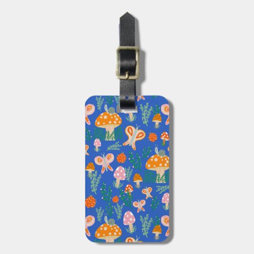 Butterflies Snails and Mushrooms Cute CUSTOMIZED   Luggage Tag