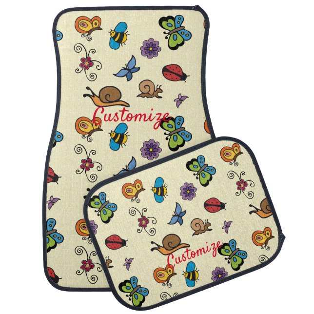Butterflies Snails Insects Thunder_Cove Car Floor Mat (Set)