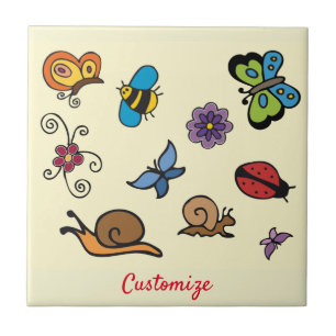 Butterflies Snails Insects Thunder_Cove Ceramic Tile