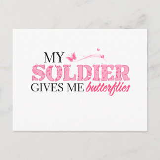 Butterflies Soldier Postcard