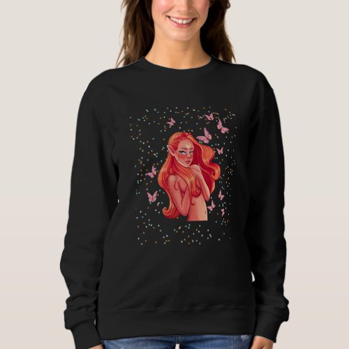 Butterflies Stars And Moon Fairy Elf Sweatshirt