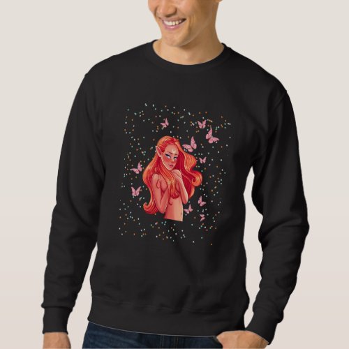 Butterflies Stars And Moon Fairy Elf Sweatshirt