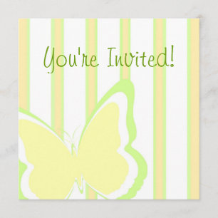 Butterflies & Stripes Invitation
