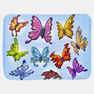Butterflies Stroller Blanket