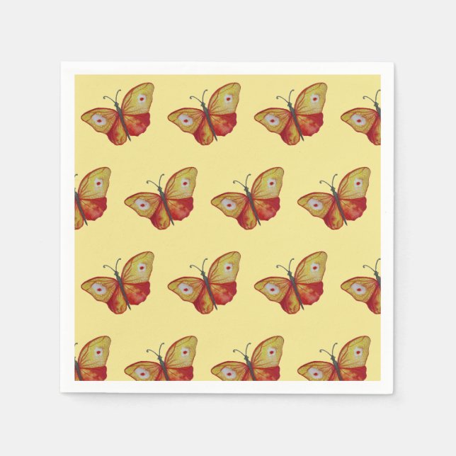 Butterflies Stylish Summer Napkins (Front)