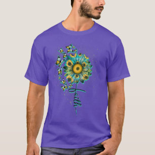 butterflies Sunflower Faith design Premium  T-Shirt