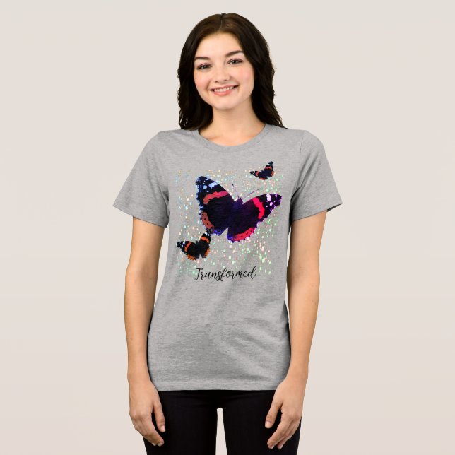 Butterflies T-Shirt Tri-Blend Shirt (Front Full)